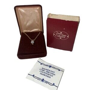 New Vintage Avon Diamond Necklace Cubic Zirconia Rare Piece Original packaging